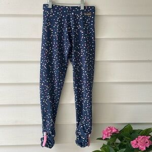 Navy and pink Matilda Jane girls leggings Wonderment Rainbow Confetti size 12